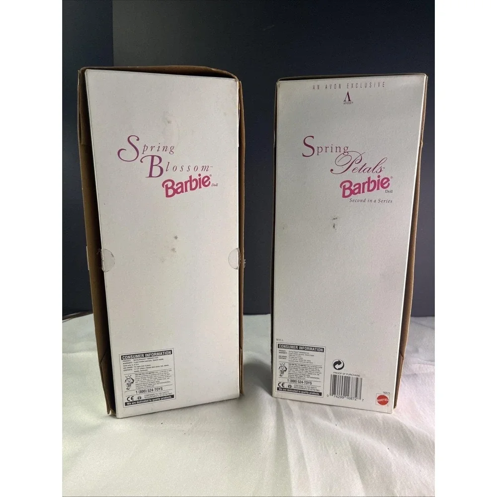 2 Mattel AVON Special Edition Spring Blossom Barbie Dolls First/Second 1990's